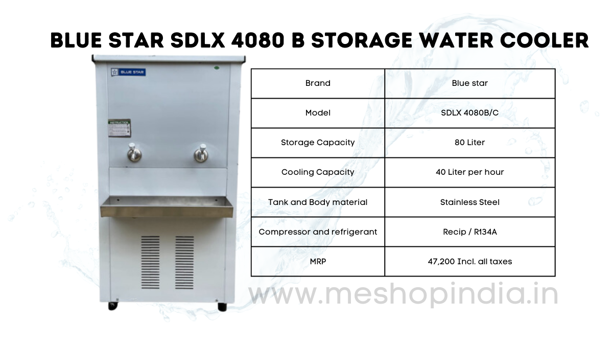 Blue star SDLX 4080B storage water cooler.